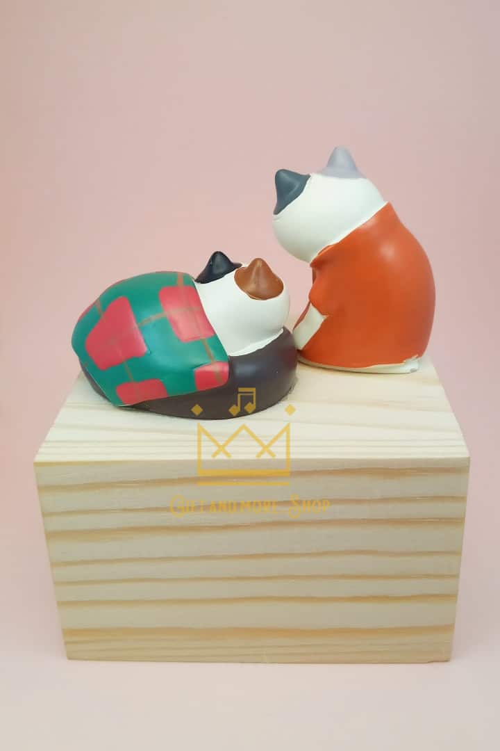 Grandma cat music box