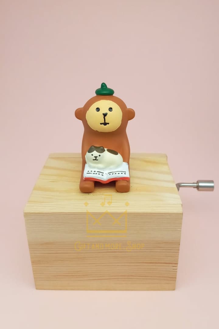 monkey & kitten music box