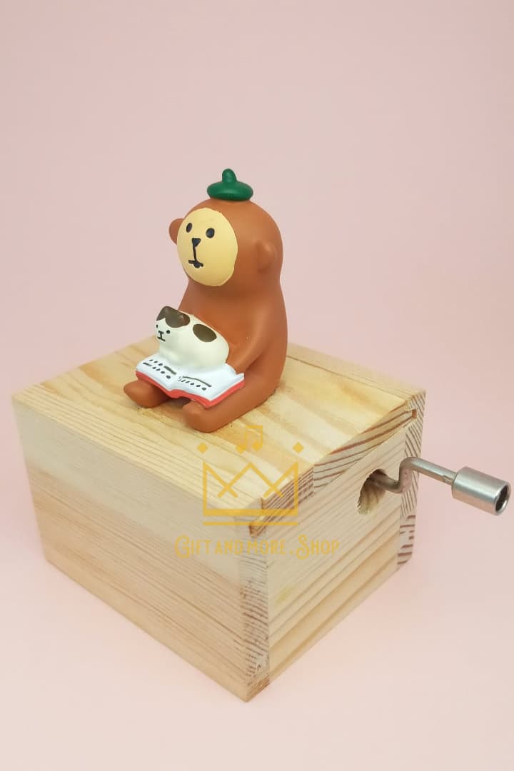 monkey & kitten music box
